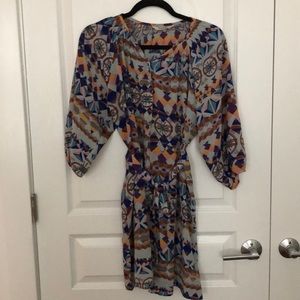 Tucker Silk Printed Mini Tunic